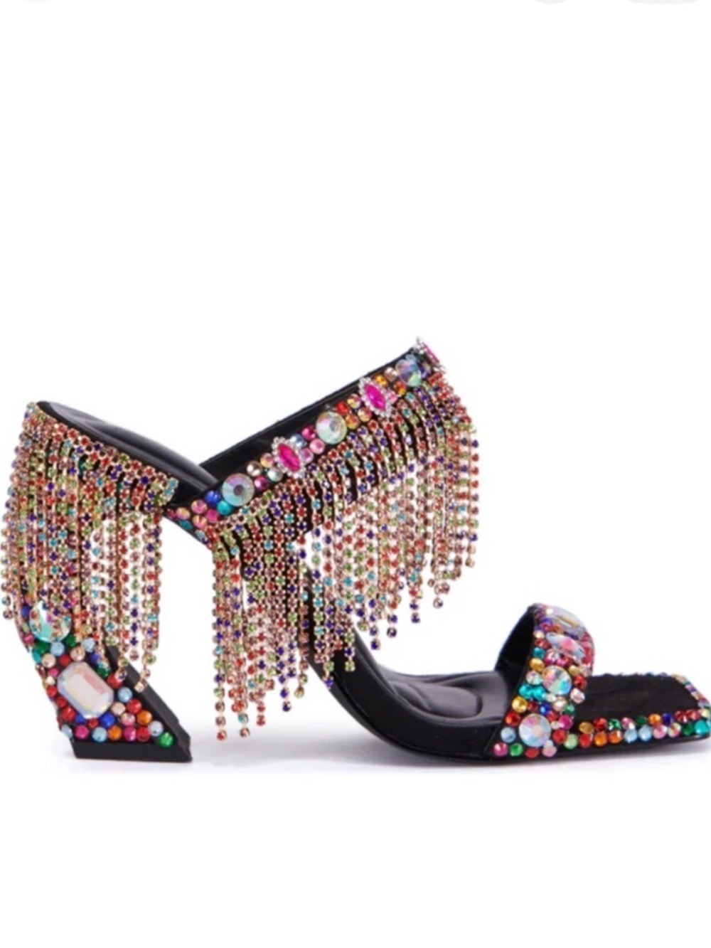 NWOB $119 AZALEA WANG SPICED MULTI EMBELLISHED RHINESTONE SANDAL - Picture 1 of 10
